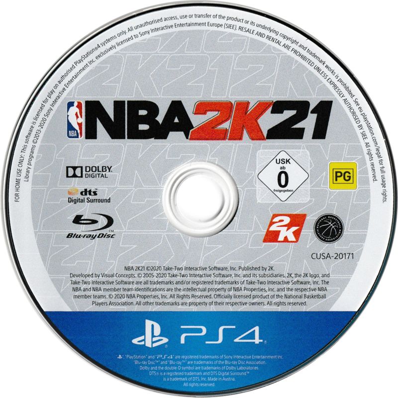 NBA 2K21 Cover Or Packaging Material MobyGames