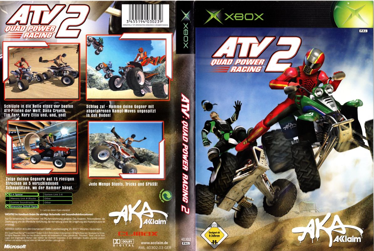 ATV Quad Power Racing 2 Cover Or Packaging Material MobyGames