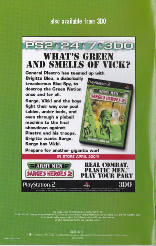 Army Men Green Rogue Cover Or Packaging Material Mobygames