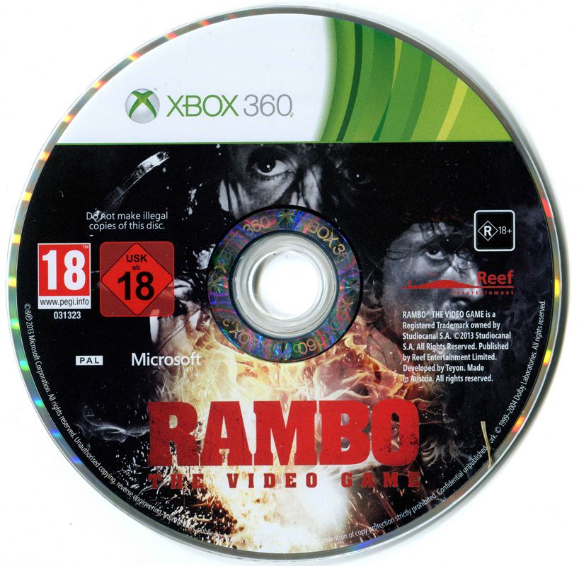 Rambo The Video Game Cover Or Packaging Material MobyGames