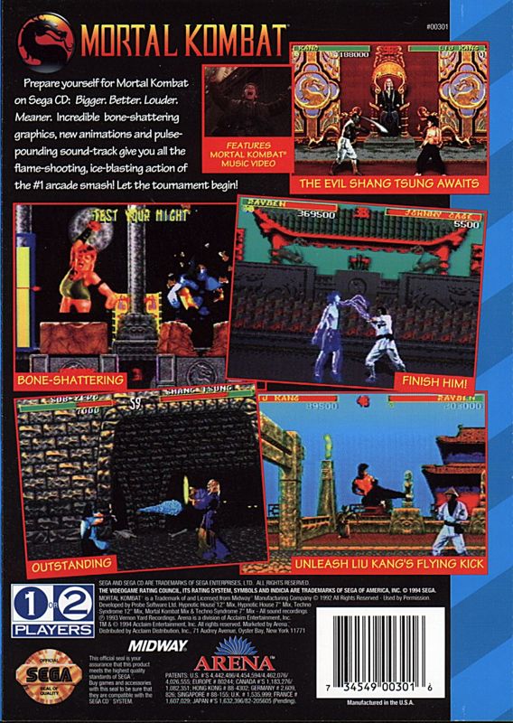 Mortal Kombat Cover Or Packaging Material Mobygames