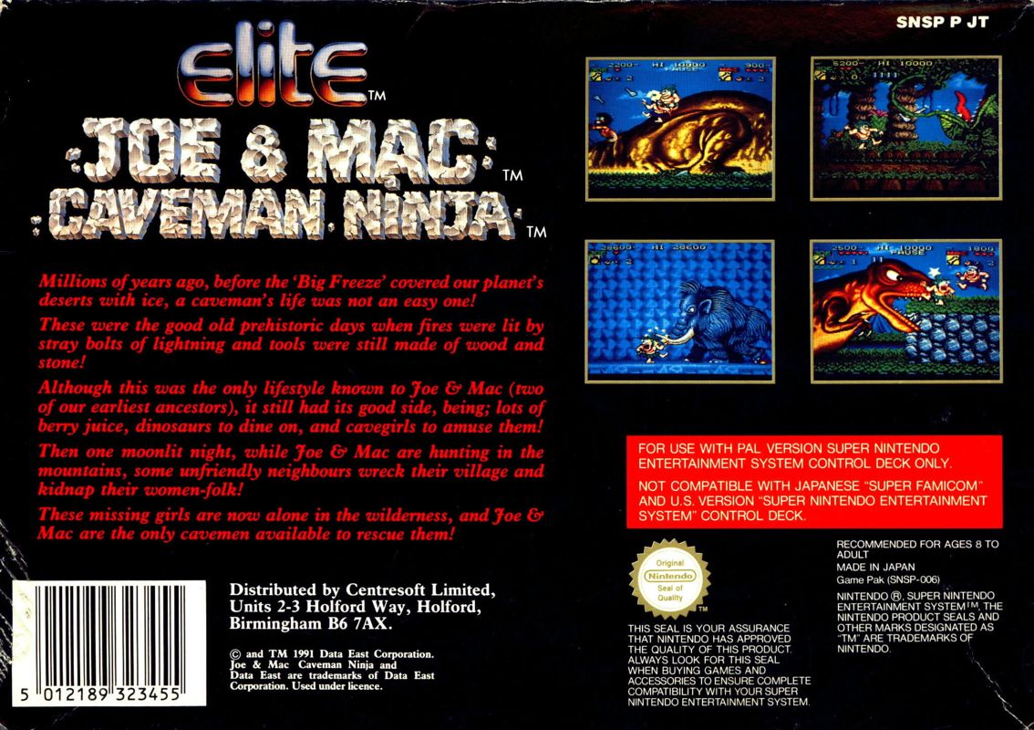 Joe Mac Caveman Ninja Cover Or Packaging Material MobyGames