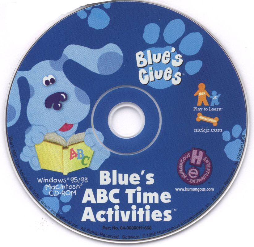 Blue S Clues Blue S Abc Time Activities Cover Or Packaging Material Mobygames