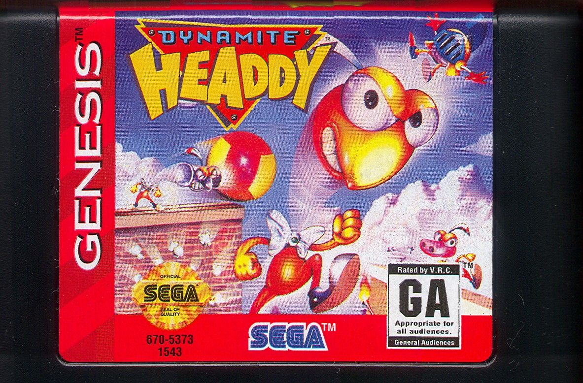 Dynamite Headdy Cover Or Packaging Material Mobygames