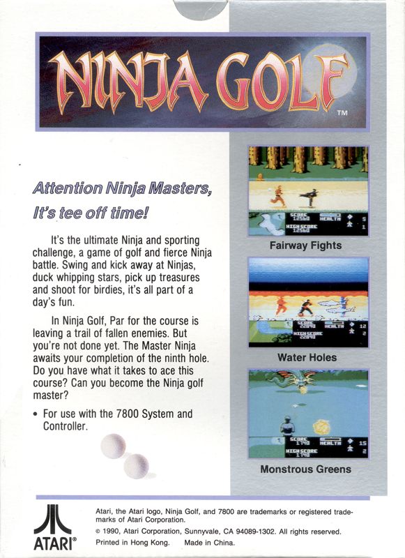 Ninja Golf Cover Or Packaging Material Mobygames