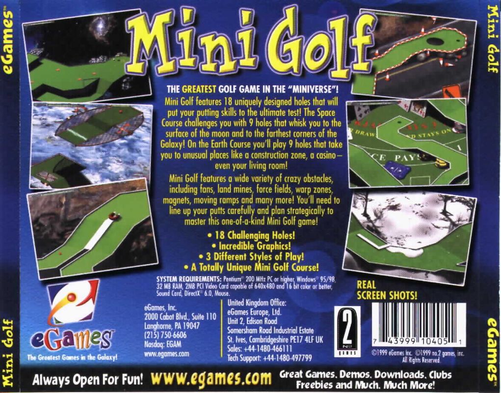 Miniverse Minigolf Cover Or Packaging Material Mobygames