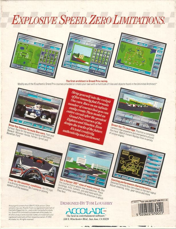 Grand Prix Unlimited Cover Or Packaging Material Mobygames