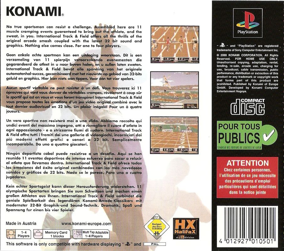 International Track Field Cover Or Packaging Material MobyGames