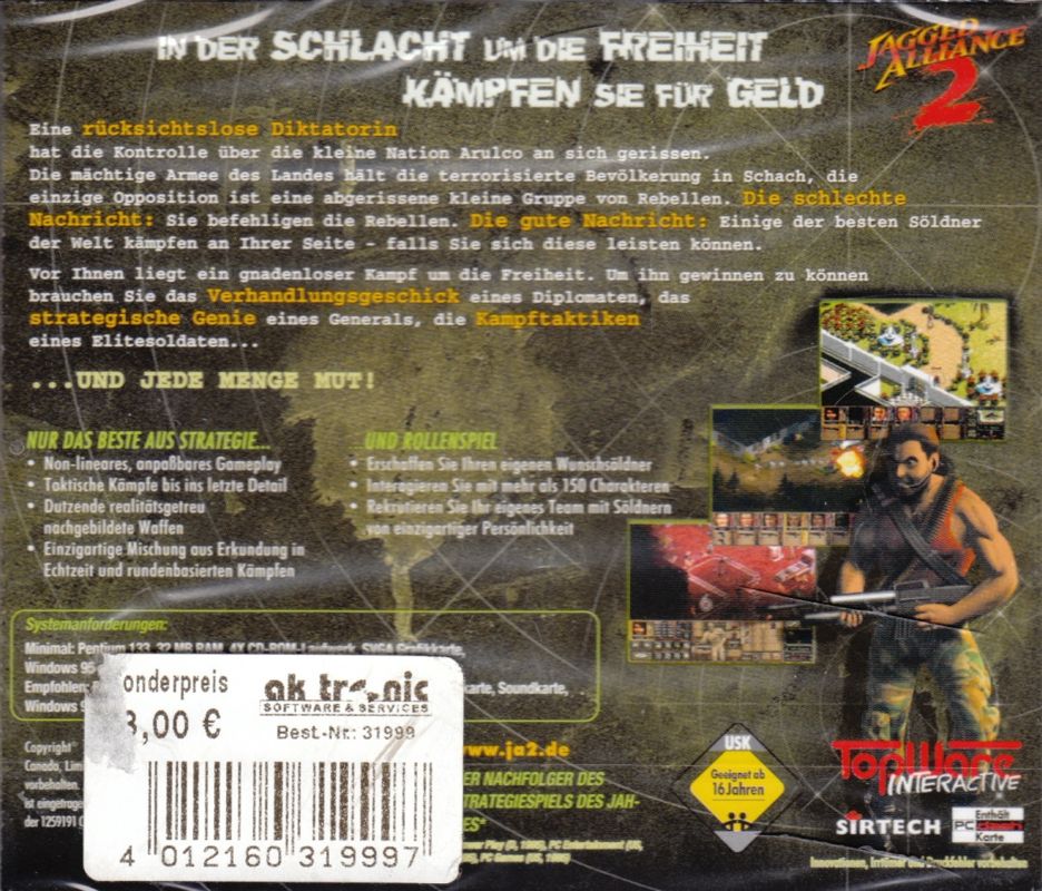 Jagged Alliance Cover Or Packaging Material Mobygames