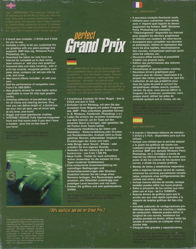 Perfect Grand Prix Cover Or Packaging Material Mobygames