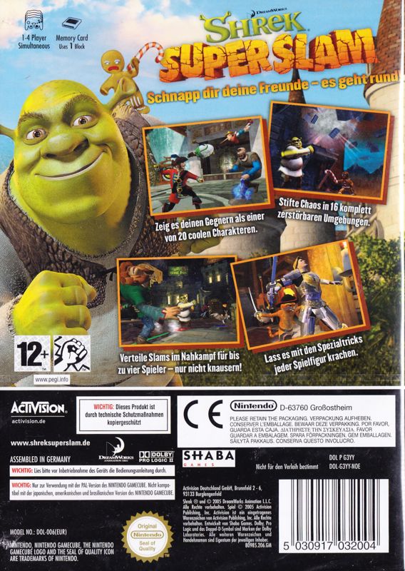 Shrek SuperSlam Cover Or Packaging Material MobyGames