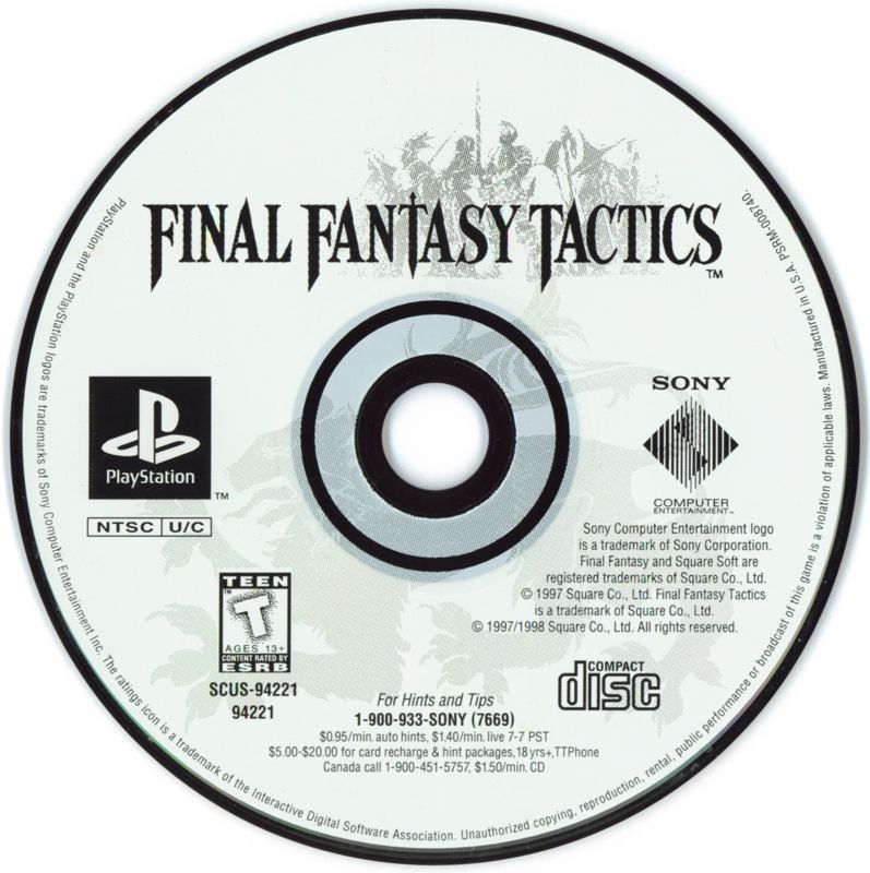 Final Fantasy Tactics Cover Or Packaging Material Mobygames