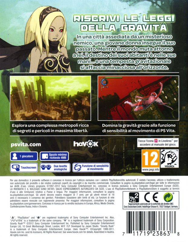 Gravity Rush Cover Or Packaging Material Mobygames