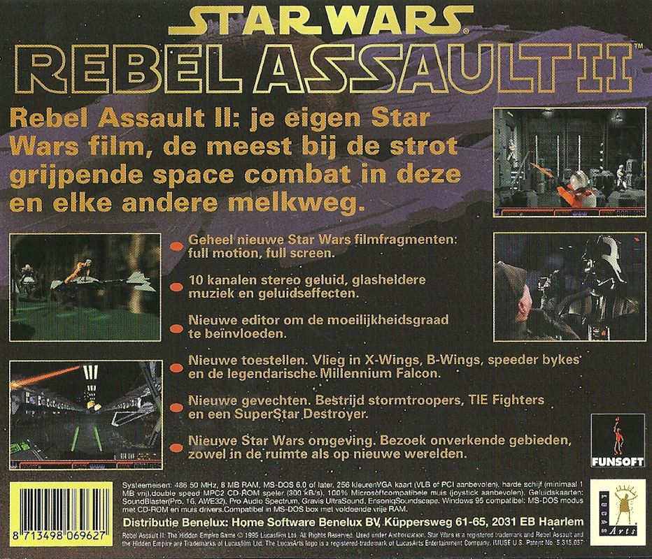 Star Wars Rebel Assault Ii The Hidden Empire Cover Or Packaging