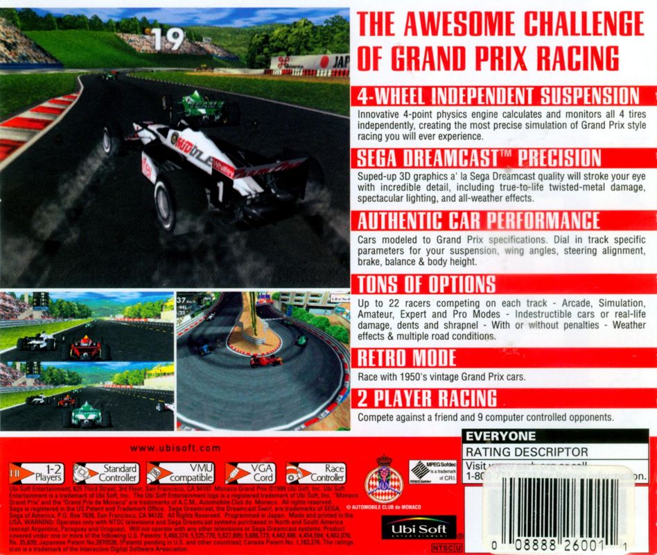 Monaco Grand Prix Racing Simulation Cover Or Packaging Material