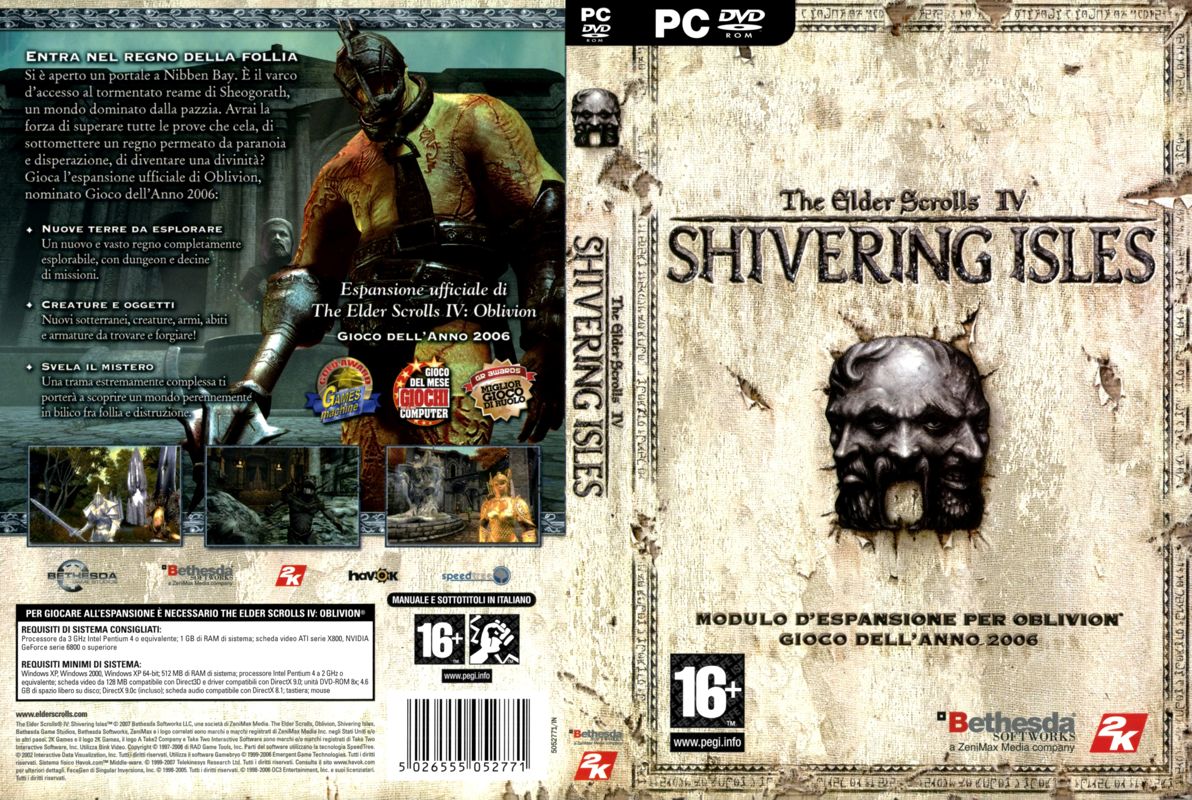 The Elder Scrolls IV Shivering Isles Cover Or Packaging Material