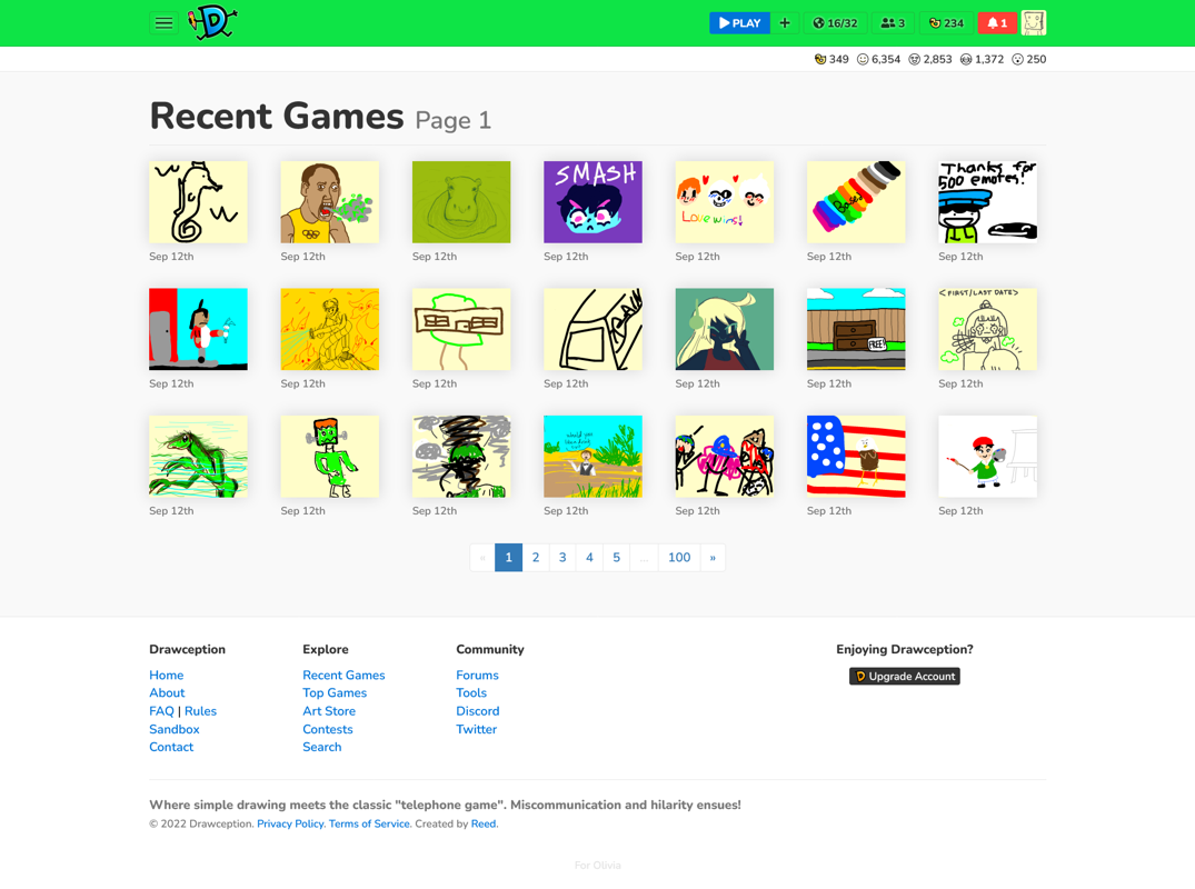 Screenshot Of Drawception Browser MobyGames