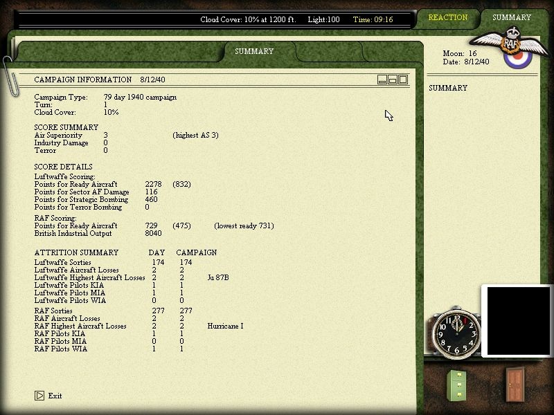 Screenshot Of Battle Of Britain Windows Mobygames