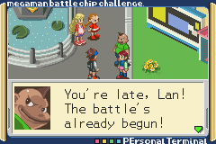 Screenshot Of Mega Man Battle Chip Challenge Game Boy Advance 2003