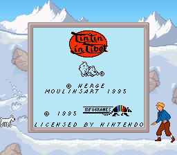 Screenshot Of Tintin In Tibet Game Boy 1995 MobyGames