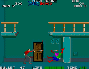 Screenshot Of Rolling Thunder Arcade Mobygames