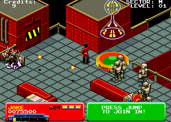 Screenshot Of Escape From The Planet Of The Robot Monsters Arcade