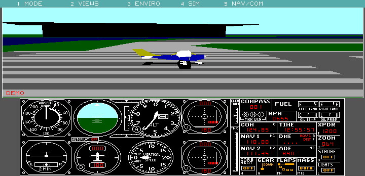 Screenshot Of Microsoft Flight Simulator V3 0 DOS 1988 MobyGames