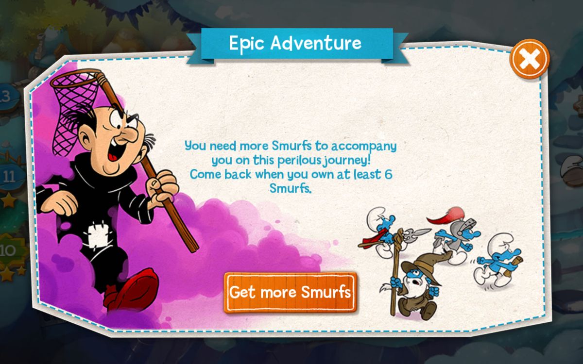 Screenshot Of The Smurfs Epic Run Android Mobygames