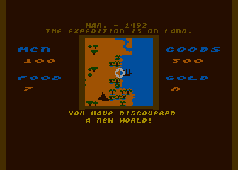 Screenshot Of The Seven Cities Of Gold Atari 8 Bit 1984 MobyGames