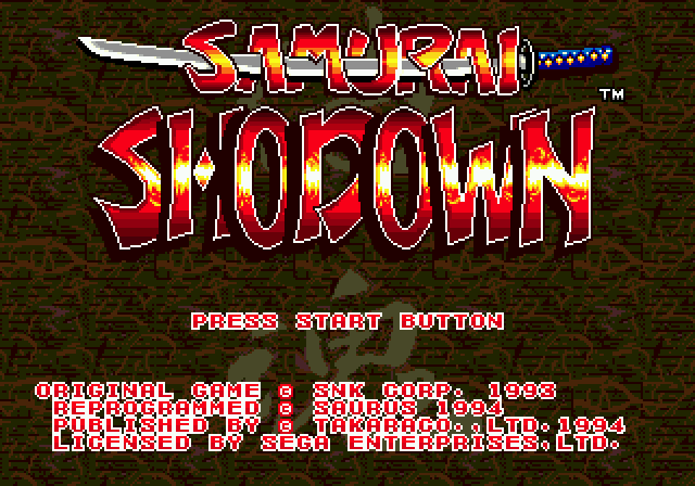 Screenshot Of Samurai Shodown Genesis Mobygames