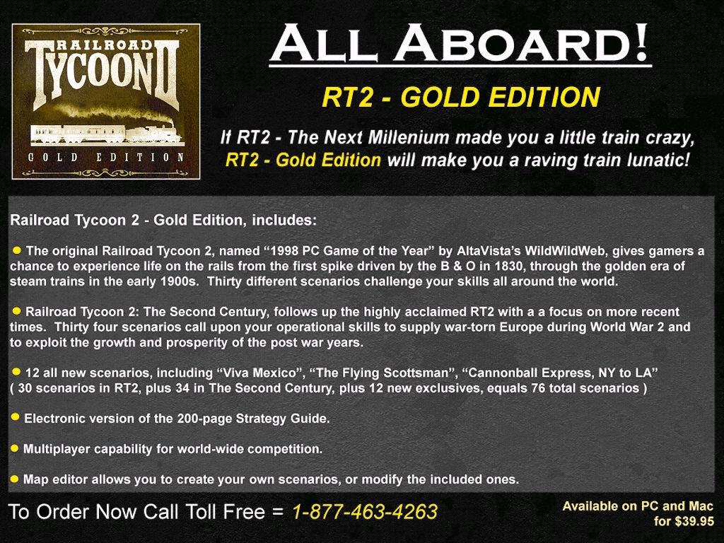 Screenshot Of Railroad Tycoon Ii The Next Millennium Special Edition