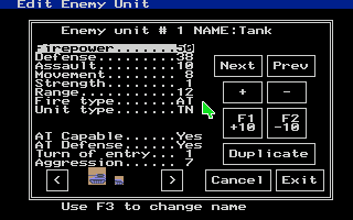 Screenshot Of Wargame Construction Set Amiga 1986 MobyGames