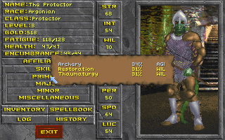 Screenshot Of The Elder Scrolls Daggerfall Covermount Demo Version