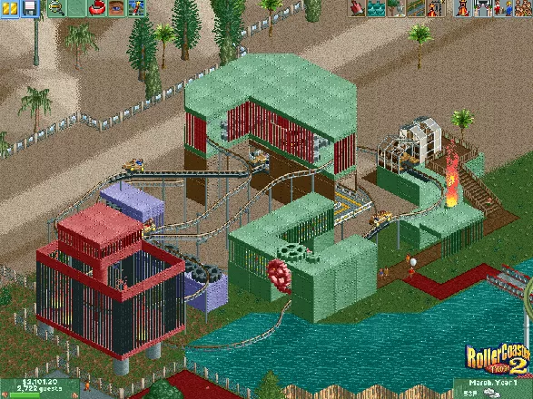RollerCoaster Tycoon 2 official promotional image - MobyGames
