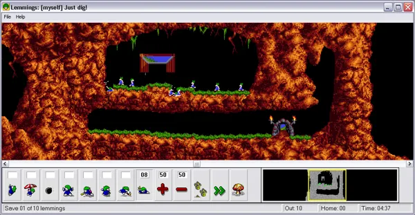 Lemmings '95 gameplay (PC Game, 1996) 