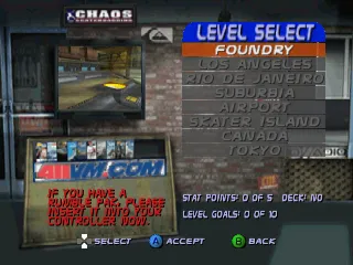 Tony Hawk's Pro Skater 3: Foundry Gaps 