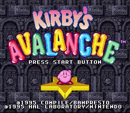 Snes - Kirby's Avalanche Super Nintendo Manual Booklet Only No