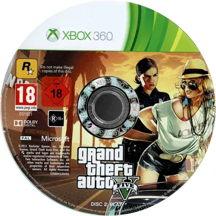 Grand Theft Auto V 5 Five XBOX 360 2-Disc Complete Manual Map Case Video  Game