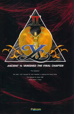 постер игры Ys II: Ancient Ys Vanished - The Final Chapter