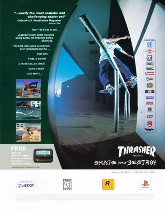 The Best Skateboarding Game for Playstation 1! THRASHER: Skate and Destroy