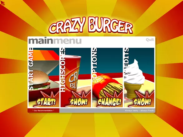Crazy Burger Computer Games PC CD ROM Windows Restaurant Food