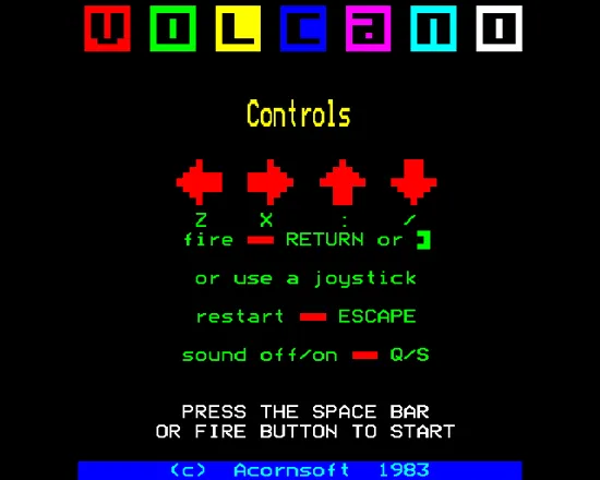 Computer Game Volcano Volcano (1984) - MobyGames