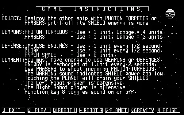 Space War gameplay (PC Game, 1985) 