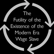 постер игры The Futility of the Existence of the Modern Era Wage Slave