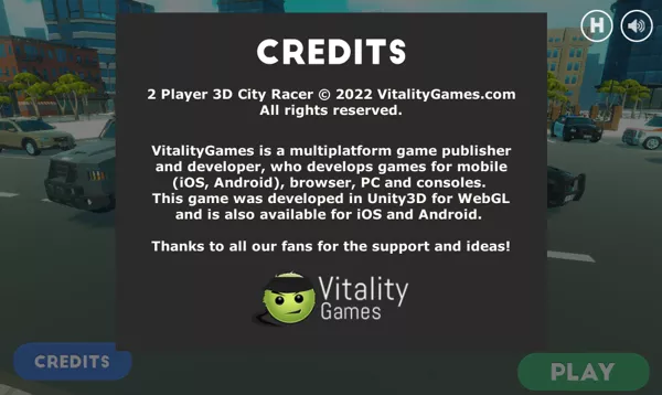 2 Player City Racing by Vitality Games