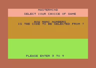 Mastermind For Computer Computer Mastermind (1984) - MobyGames