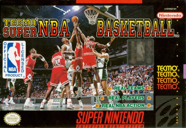 постер игры Tecmo Super NBA Basketball