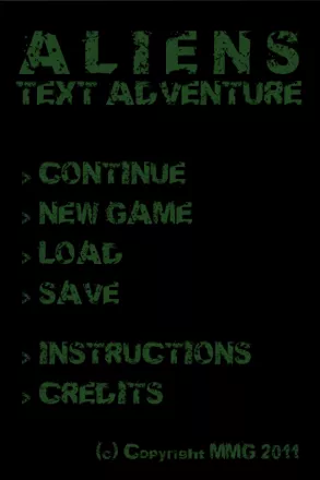 Alien Text Rpg Alien: Text Adventure (2011) - MobyGames