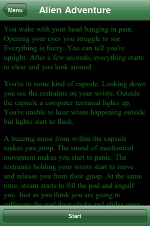 Alien Text Rpg Alien: Text Adventure (2011) - MobyGames