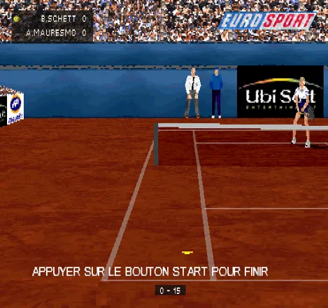 Jogando All Star Tennis 2000 (PS1) - Multiplayer Versus - Thulis vs Baia 